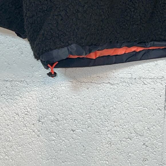 BASS OUTDOOR Women's Contrast Hood Sherpa Soft Pullover black XL - Picture 4 of 10